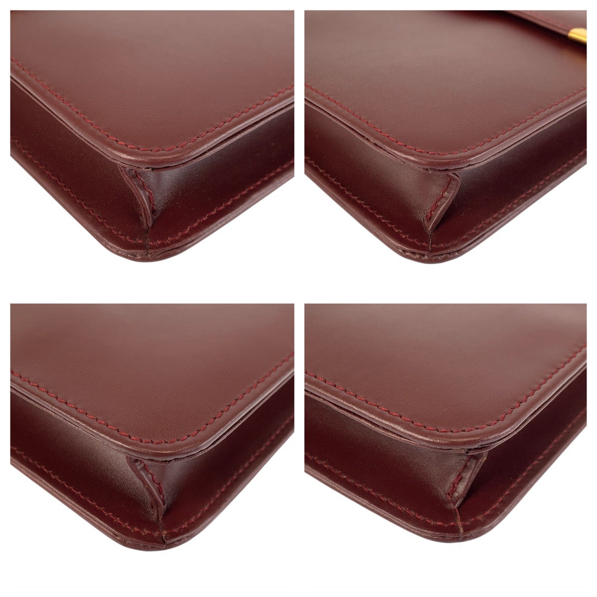 22659
CARTIER カルティエ マストライン ボルドー ゴールド金具 レザー クラッチバッグ セカンドバッグ メンズ A35