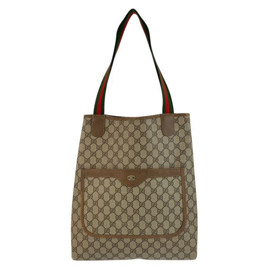22660
GUCCI グッチ ヴィンテージ シェリーライン ベージュ ブラウン GGスプリームキャンバス 39 02 003 トートバッグ ショルダーバッグ レディース AB24
