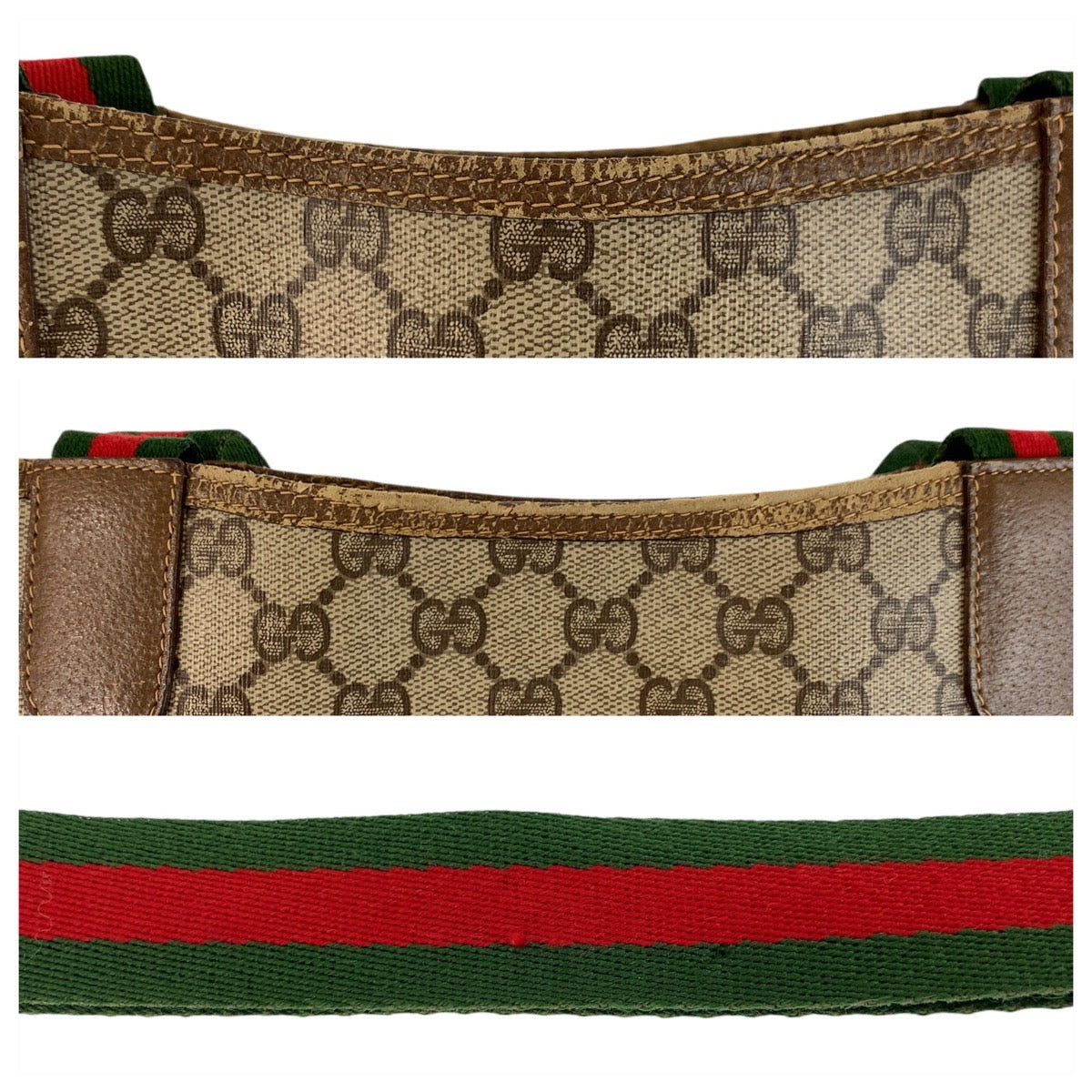 22660
GUCCI グッチ ヴィンテージ シェリーライン ベージュ ブラウン GGスプリームキャンバス 39 02 003 トートバッグ ショルダーバッグ レディース AB24