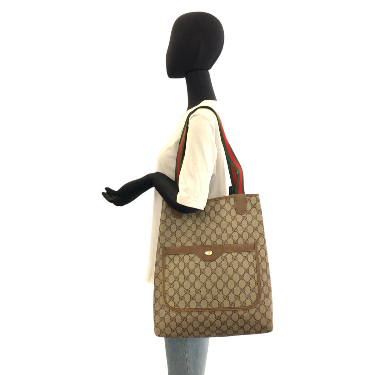 22660
GUCCI グッチ ヴィンテージ シェリーライン ベージュ ブラウン GGスプリームキャンバス 39 02 003 トートバッグ ショルダーバッグ レディース AB24