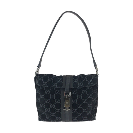 22662
GUCCI グッチ ジャッキー ブラック 黒 スウェード / レザー 001 3734 ショルダーバッグ レディース AB28