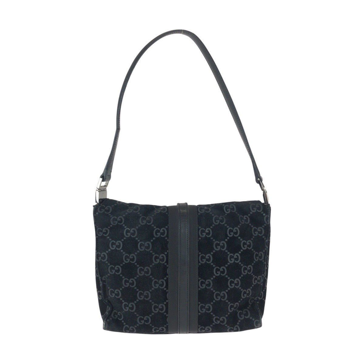 22662
GUCCI グッチ ジャッキー ブラック 黒 スウェード / レザー 001 3734 ショルダーバッグ レディース AB28