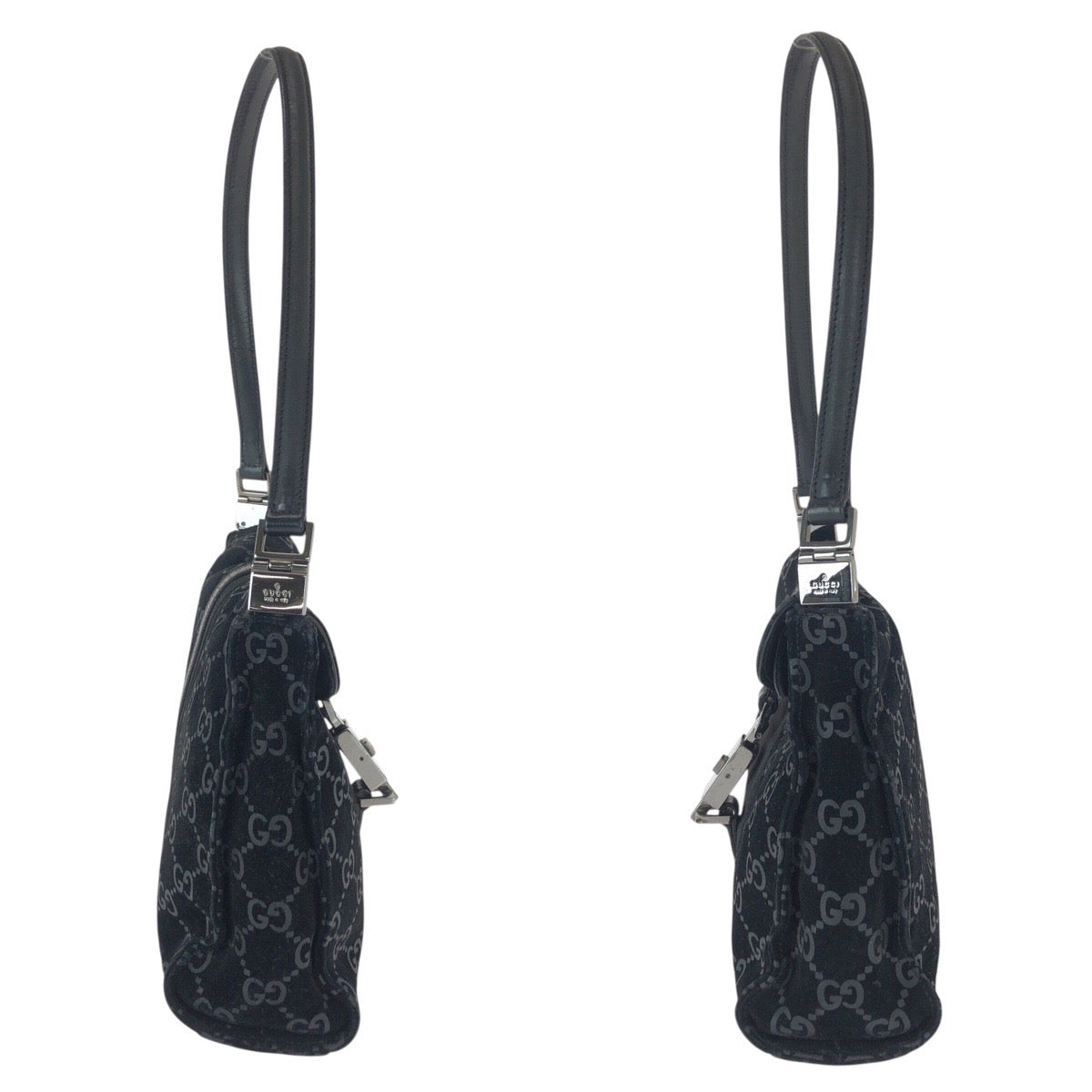 22662
GUCCI グッチ ジャッキー ブラック 黒 スウェード / レザー 001 3734 ショルダーバッグ レディース AB28
