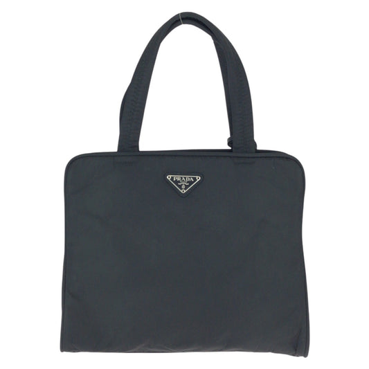 22664
PRADA プラダ テスート 三角ロゴプレート ブラック 黒 シルバー金具 ナイロン トートバッグ ハンドバッグ レディース ABP28