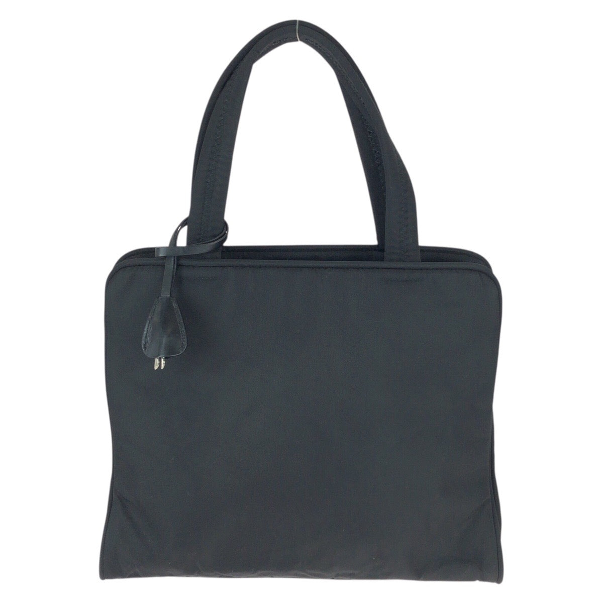22664
PRADA プラダ テスート 三角ロゴプレート ブラック 黒 シルバー金具 ナイロン トートバッグ ハンドバッグ レディース ABP28