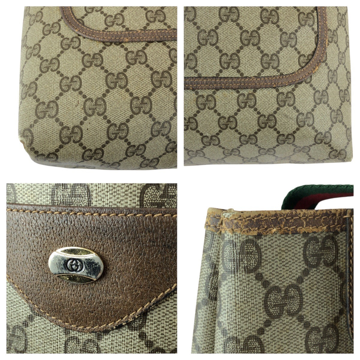 22665
GUCCI グッチ ヴィンテージ オールドグッチ シェリーライン ベージュ ブラウン GGスプリームキャンバス 39.02.003 トートバッグ ショルダーバッグ レディース AB21