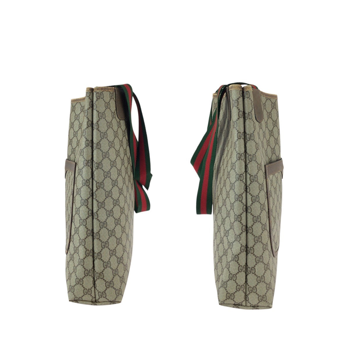 22665
GUCCI グッチ ヴィンテージ オールドグッチ シェリーライン ベージュ ブラウン GGスプリームキャンバス 39.02.003 トートバッグ ショルダーバッグ レディース AB21