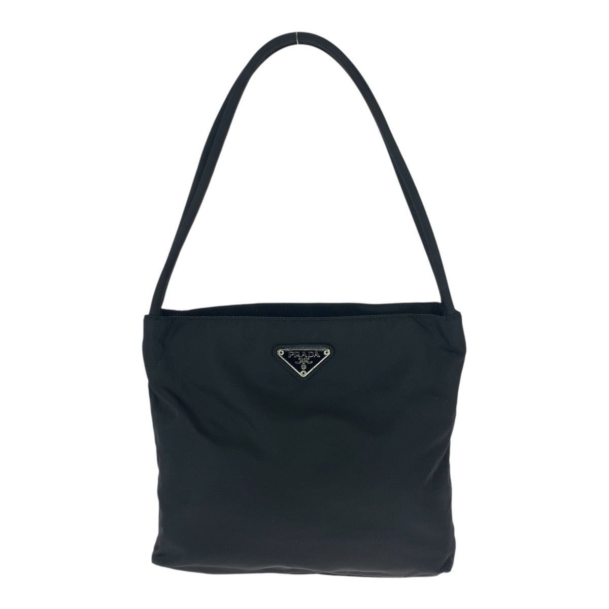 22667
PRADA Prada Tessuto Triangle Logo Plate Black Silver Hardware Nylon Shoulder Bag Tote Bag Women's ABP35