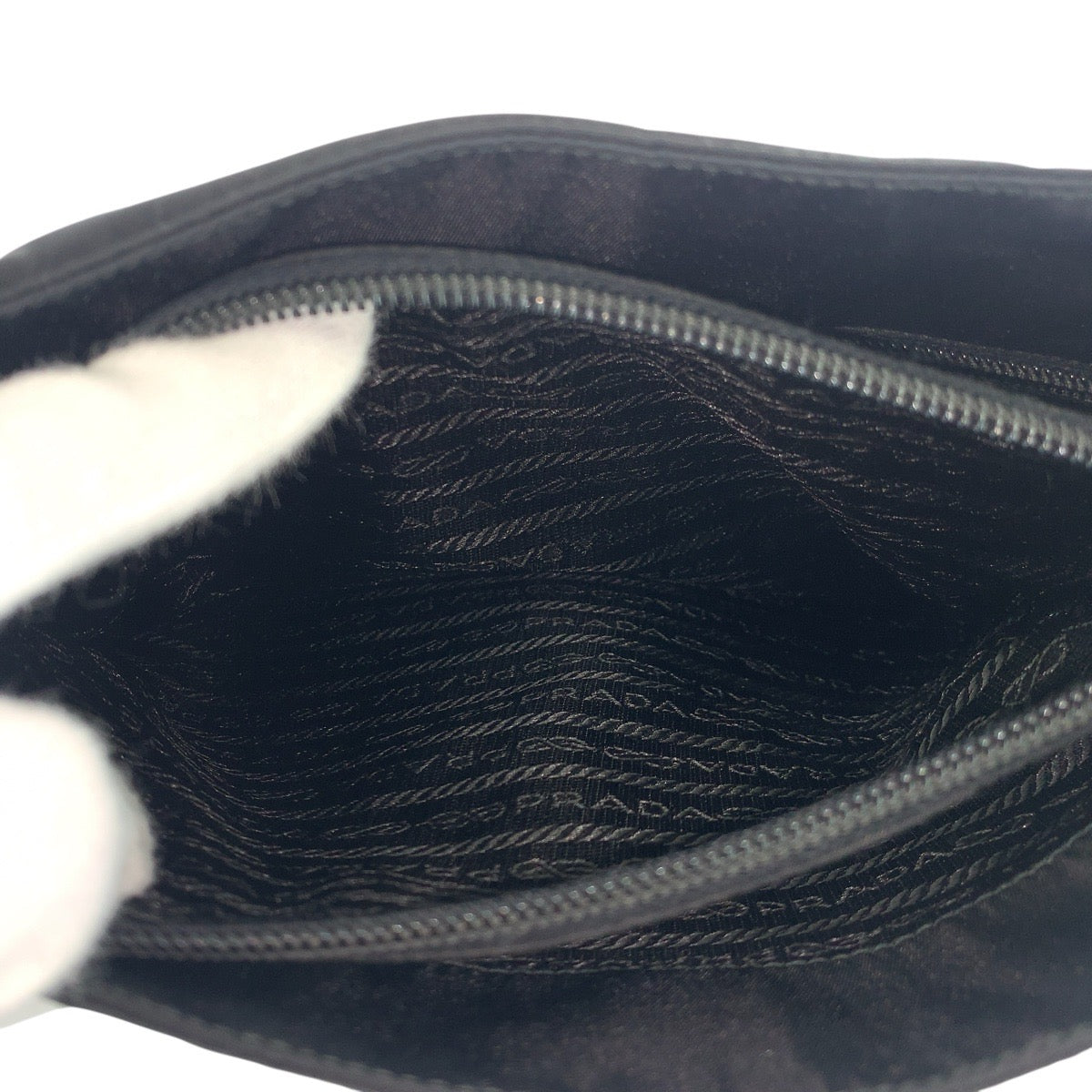 22667
PRADA Prada Tessuto Triangle Logo Plate Black Silver Hardware Nylon Shoulder Bag Tote Bag Women's ABP35