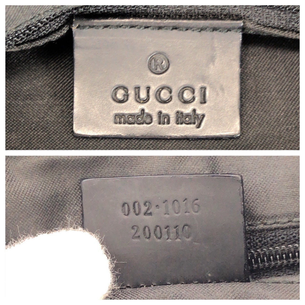 22668
GUCCI Bamboo GG Pattern Black Silver Hardware Nylon 002 1016 Tote Bag Handbag Women's AB28
