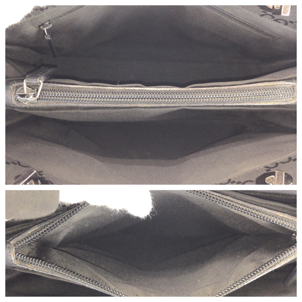 22668
GUCCI Bamboo GG Pattern Black Silver Hardware Nylon 002 1016 Tote Bag Handbag Women's AB28