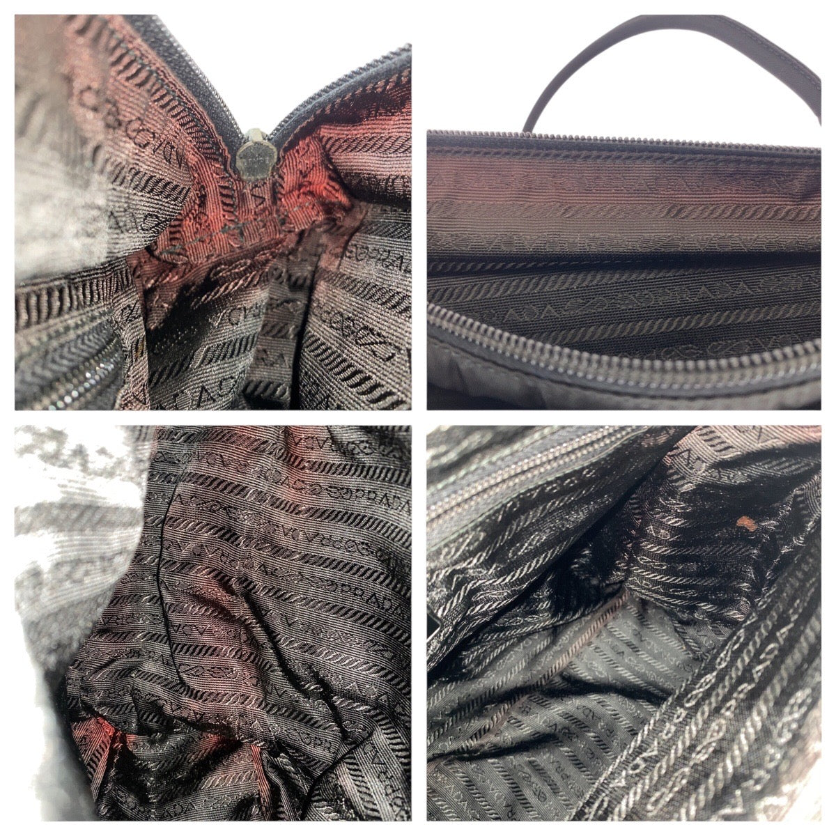 22670
PRADA プラダ テスート 三角ロゴプレート ブラック 黒 ナイロン ショルダーバッグ トートバッグ レディース AB28