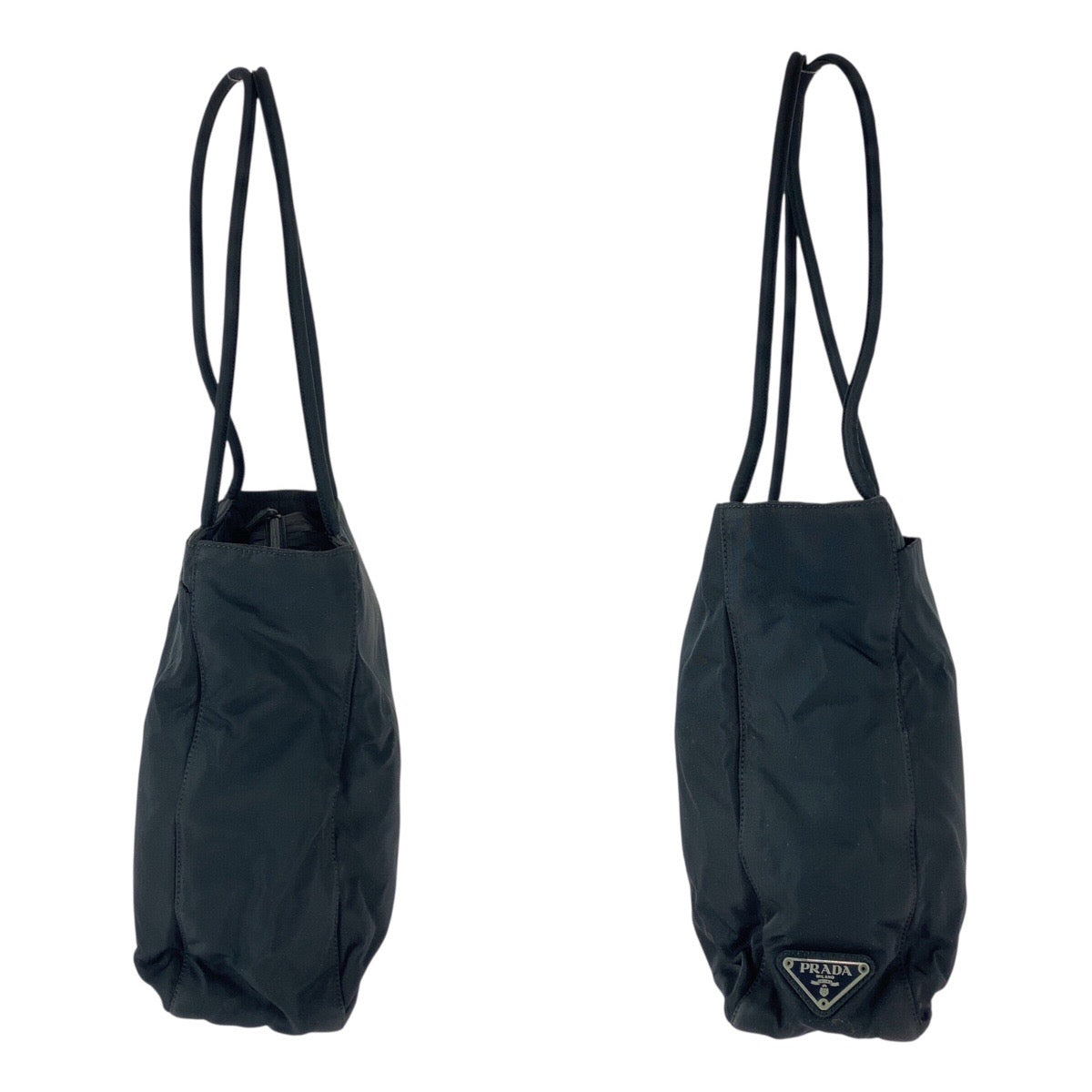 22670
PRADA プラダ テスート 三角ロゴプレート ブラック 黒 ナイロン ショルダーバッグ トートバッグ レディース AB28