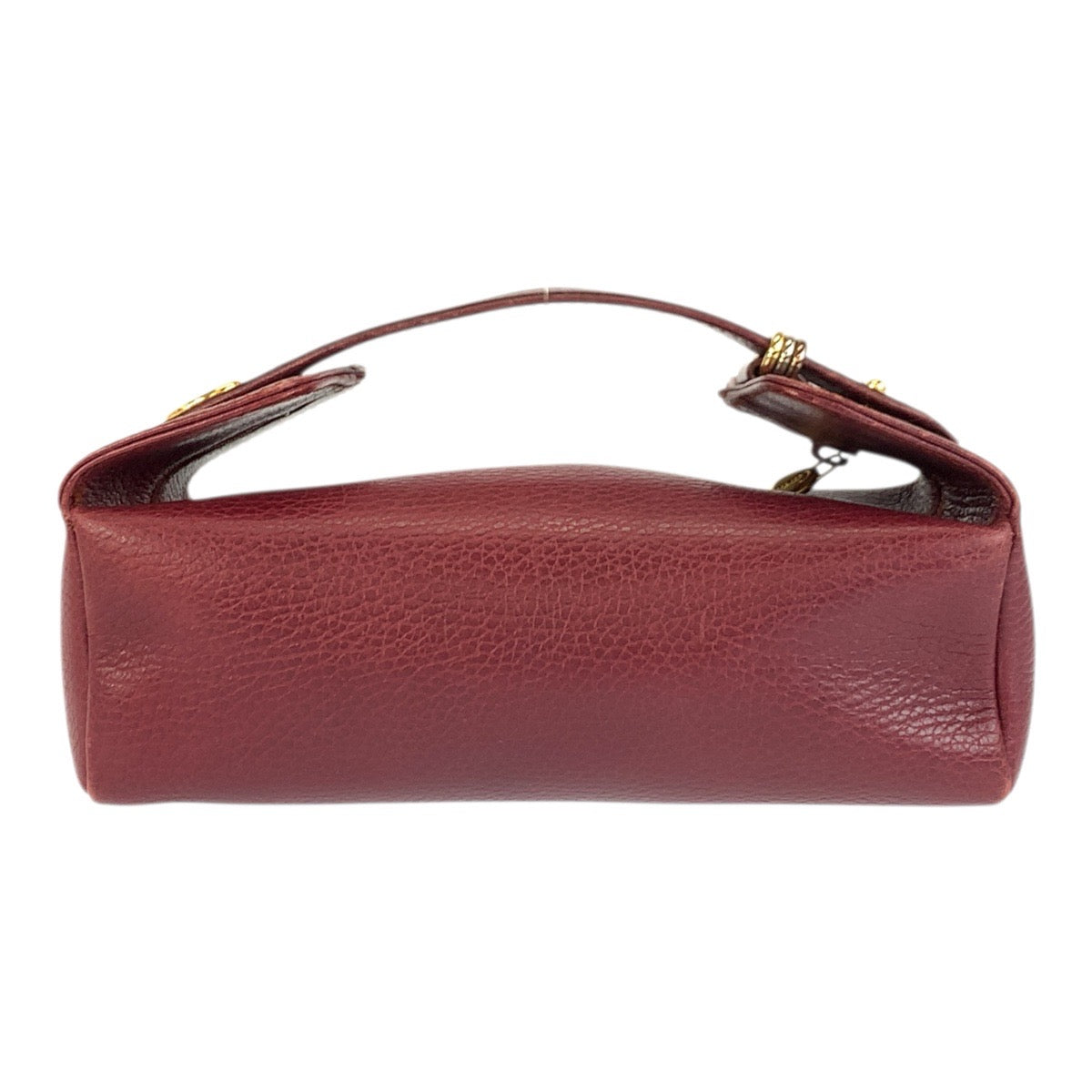 22671
CARTIER カルティエ マストライン トリニティ ボルドー ゴールド金具 レザー ハンドバッグ ポーチ レディース ABP21