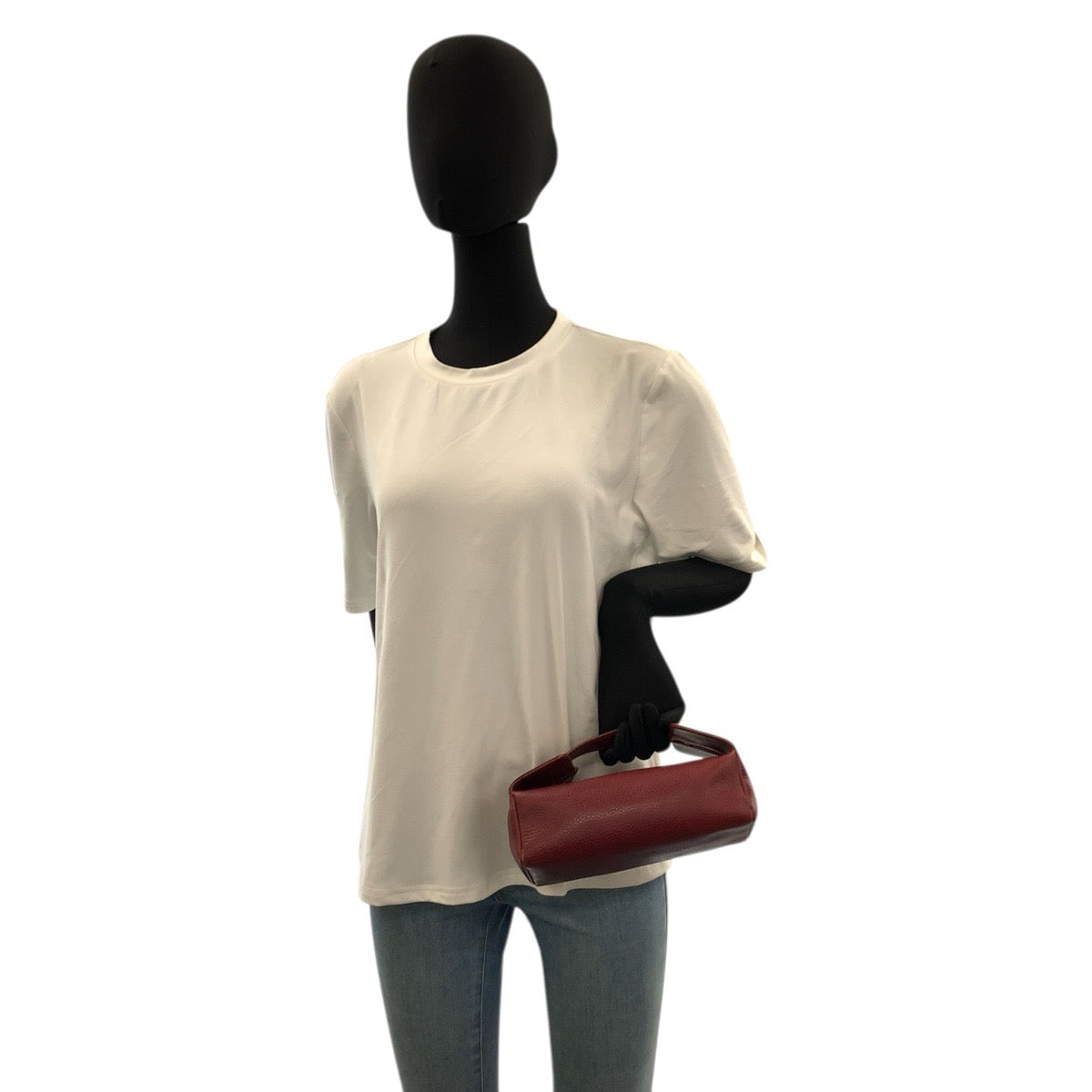 22671
CARTIER カルティエ マストライン トリニティ ボルドー ゴールド金具 レザー ハンドバッグ ポーチ レディース ABP21