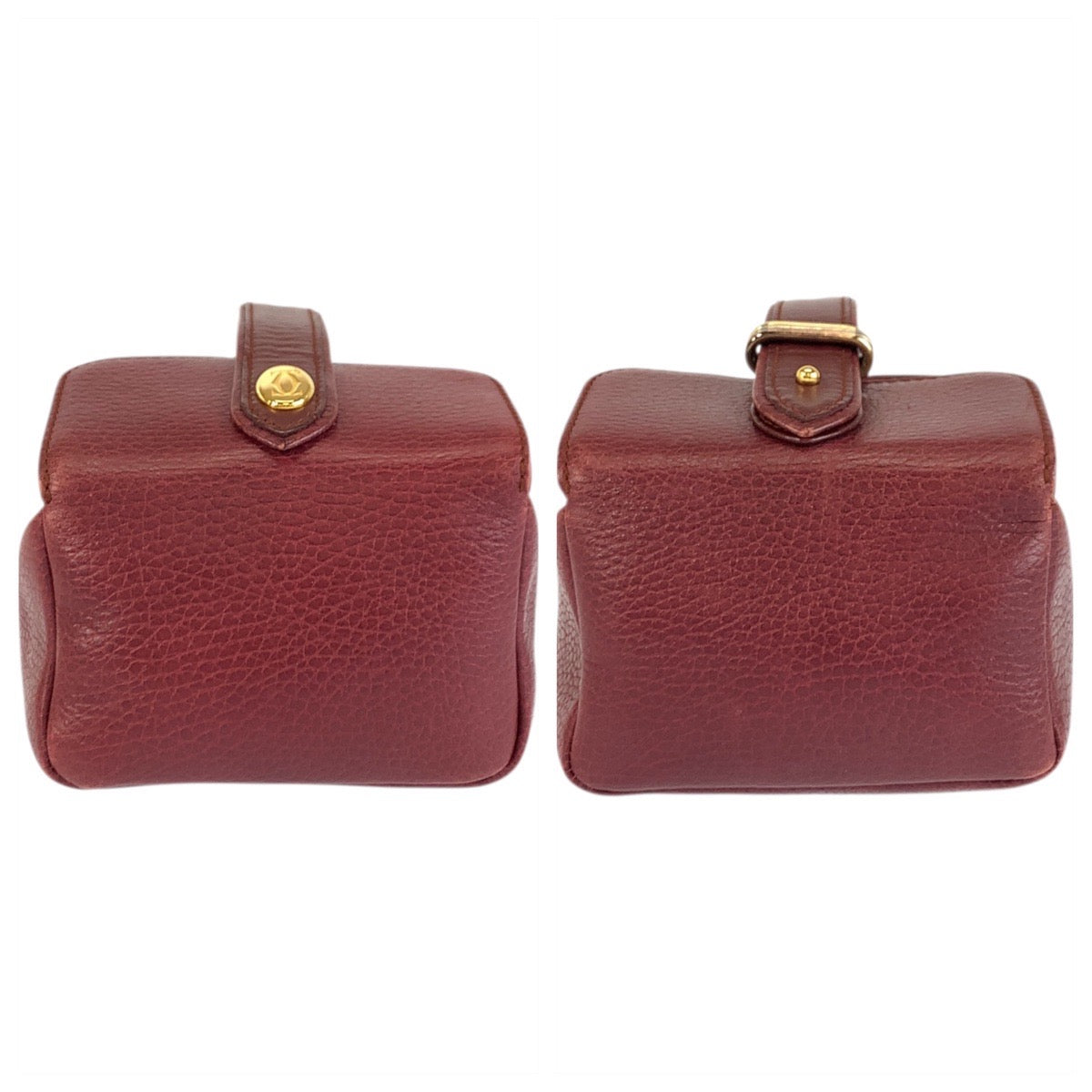 22671
CARTIER カルティエ マストライン トリニティ ボルドー ゴールド金具 レザー ハンドバッグ ポーチ レディース ABP21