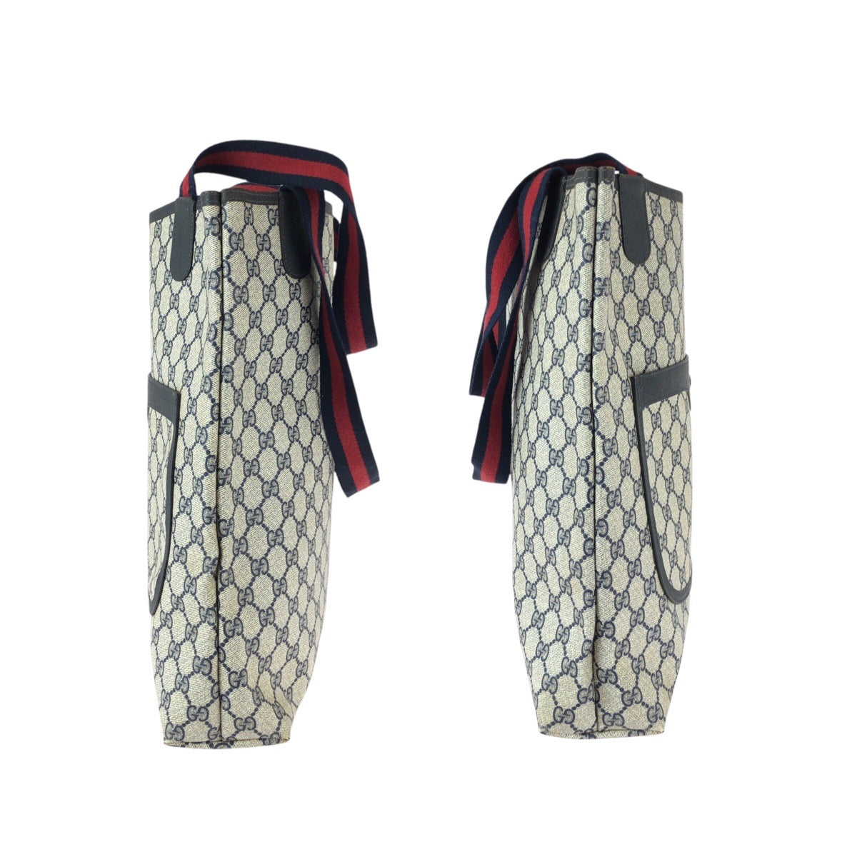 22673
GUCCI グッチ ヴィンテージ オールドグッチ シェリーライン ネイビー レッド GGスプリームキャンバス / レザー 40.02.003 トートバッグ 男女兼用 メンズ ABP28