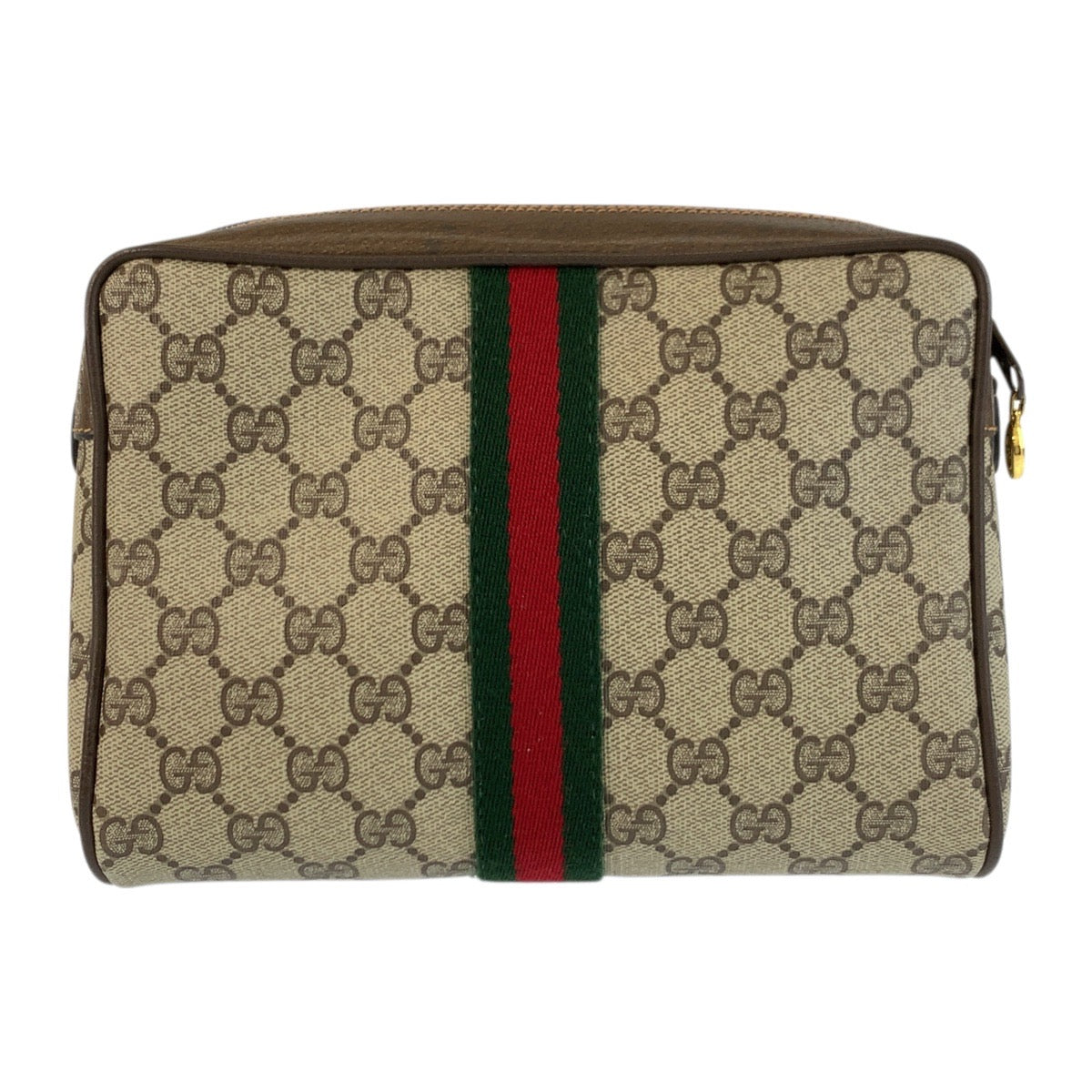 22674
GUCCI グッチ ヴィンテージ シェリーライン ベージュ ブラウン ゴールド金具 GGスプリームキャンバス / レザー 89 01 012 クラッチバッグ セカンドバッグ メンズ ABP21
