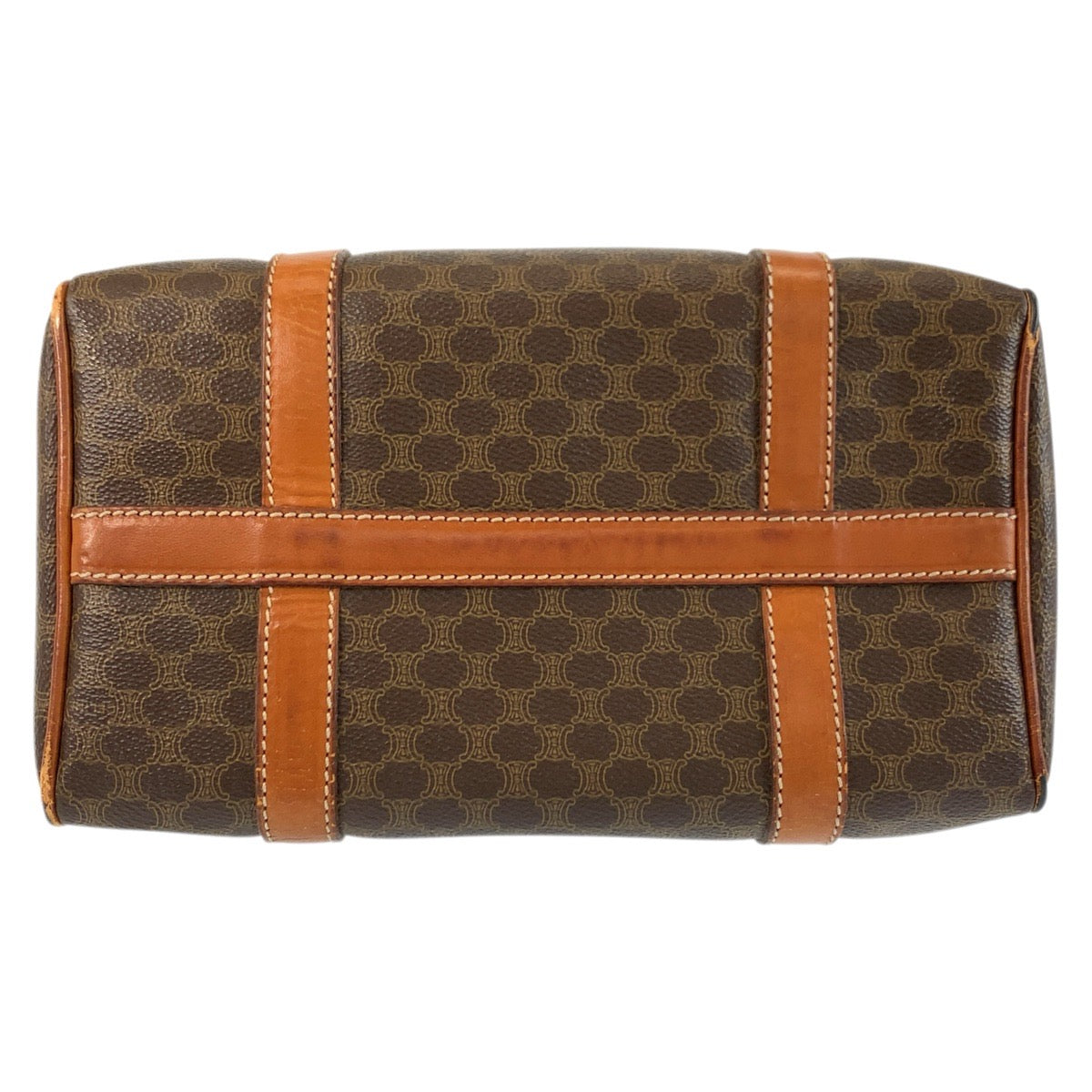 22678
CELINE セリーヌ マカダム ブラウン ゴールド金具 PVC / レザー M10 ハンドバッグ ミニボストンバッグ レディース AB21