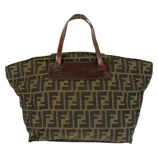 22679
FENDI フェンディ ズッカ ブラウン シルバー金具 ナイロン / レザー 71-15823-2-002 トートバッグ エコバッグ レディース AB21