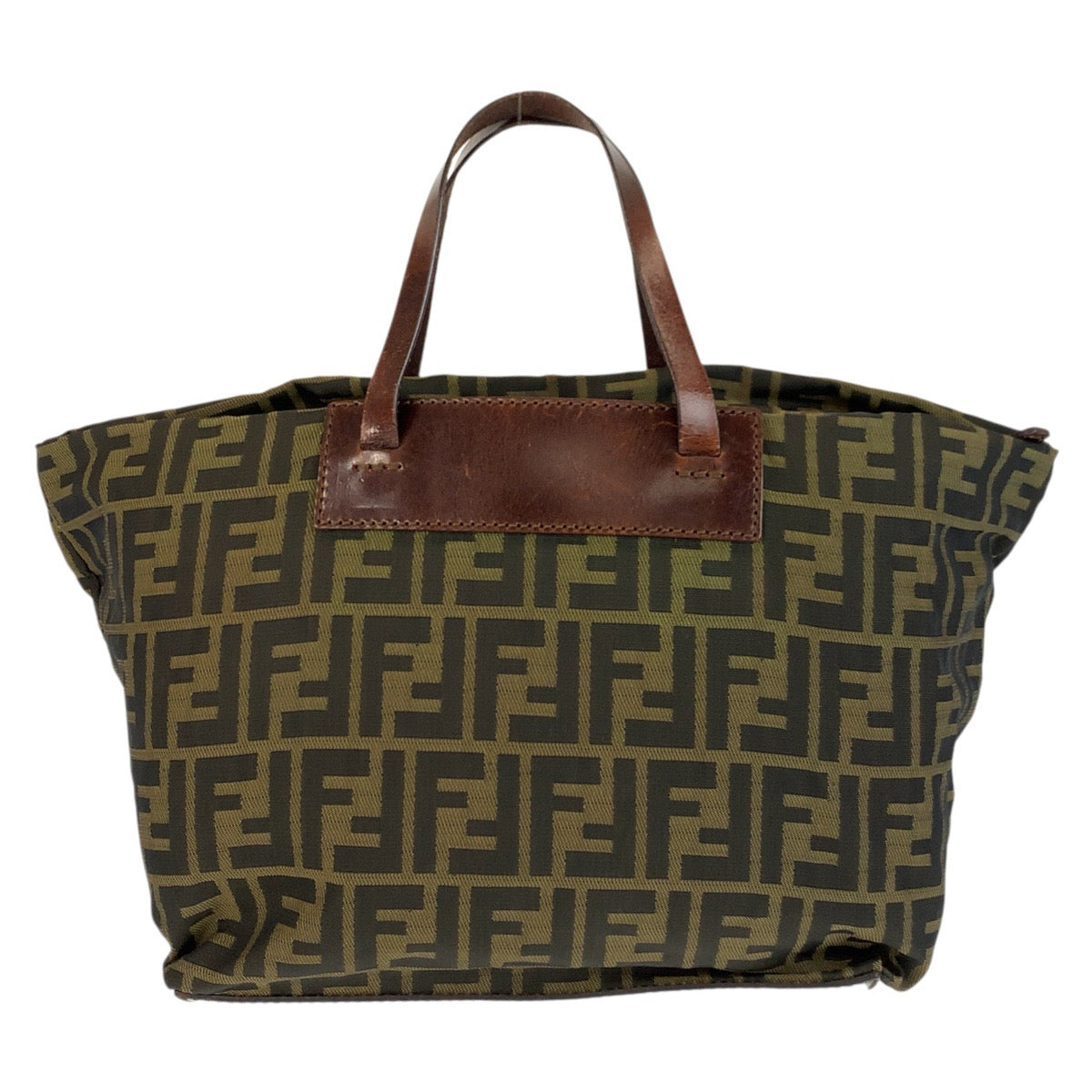 22679
FENDI フェンディ ズッカ ブラウン シルバー金具 ナイロン / レザー 71-15823-2-002 トートバッグ エコバッグ レディース AB21