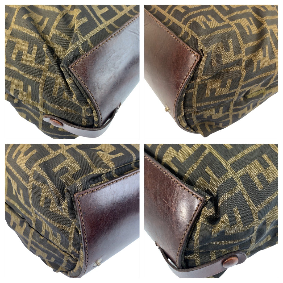 22679
FENDI フェンディ ズッカ ブラウン シルバー金具 ナイロン / レザー 71-15823-2-002 トートバッグ エコバッグ レディース AB21