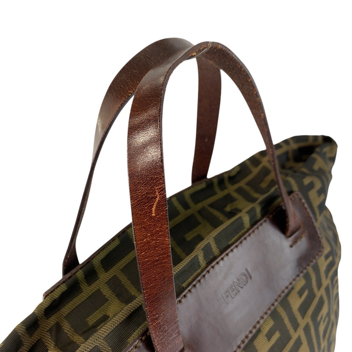 22679
FENDI フェンディ ズッカ ブラウン シルバー金具 ナイロン / レザー 71-15823-2-002 トートバッグ エコバッグ レディース AB21