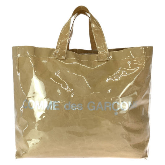 22681
COMME des GARCONS コムデギャルソン ベージュ シルバー PVC GO-K 201 トートバッグ 男女兼用 レディース ABP10