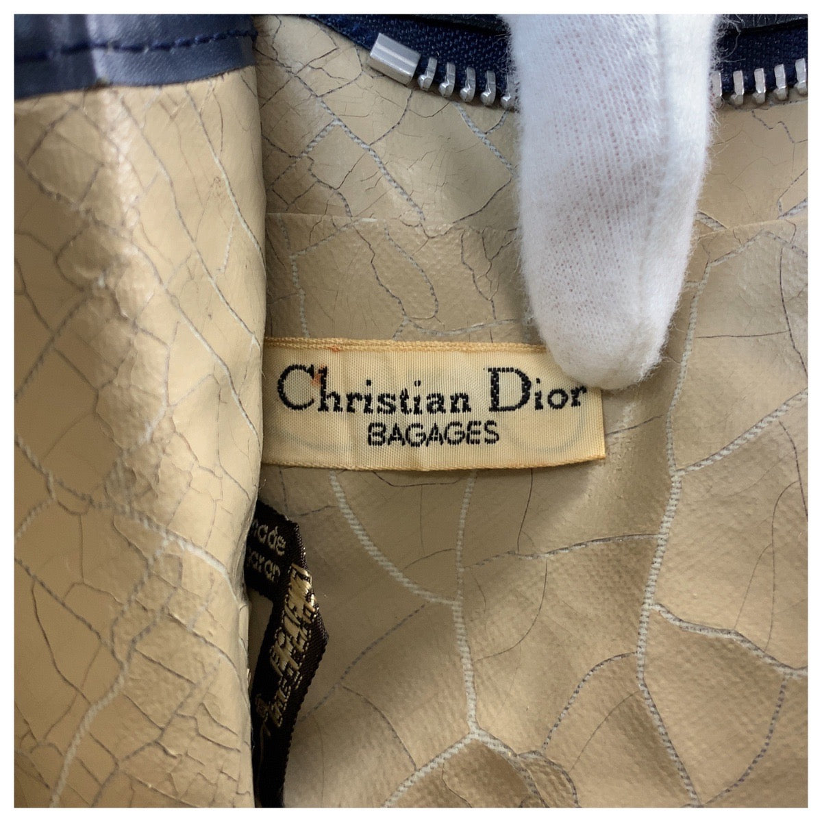 22682
Christian Dior Trottier Navy Canvas Clutch Bag Second Bag Men's AB12