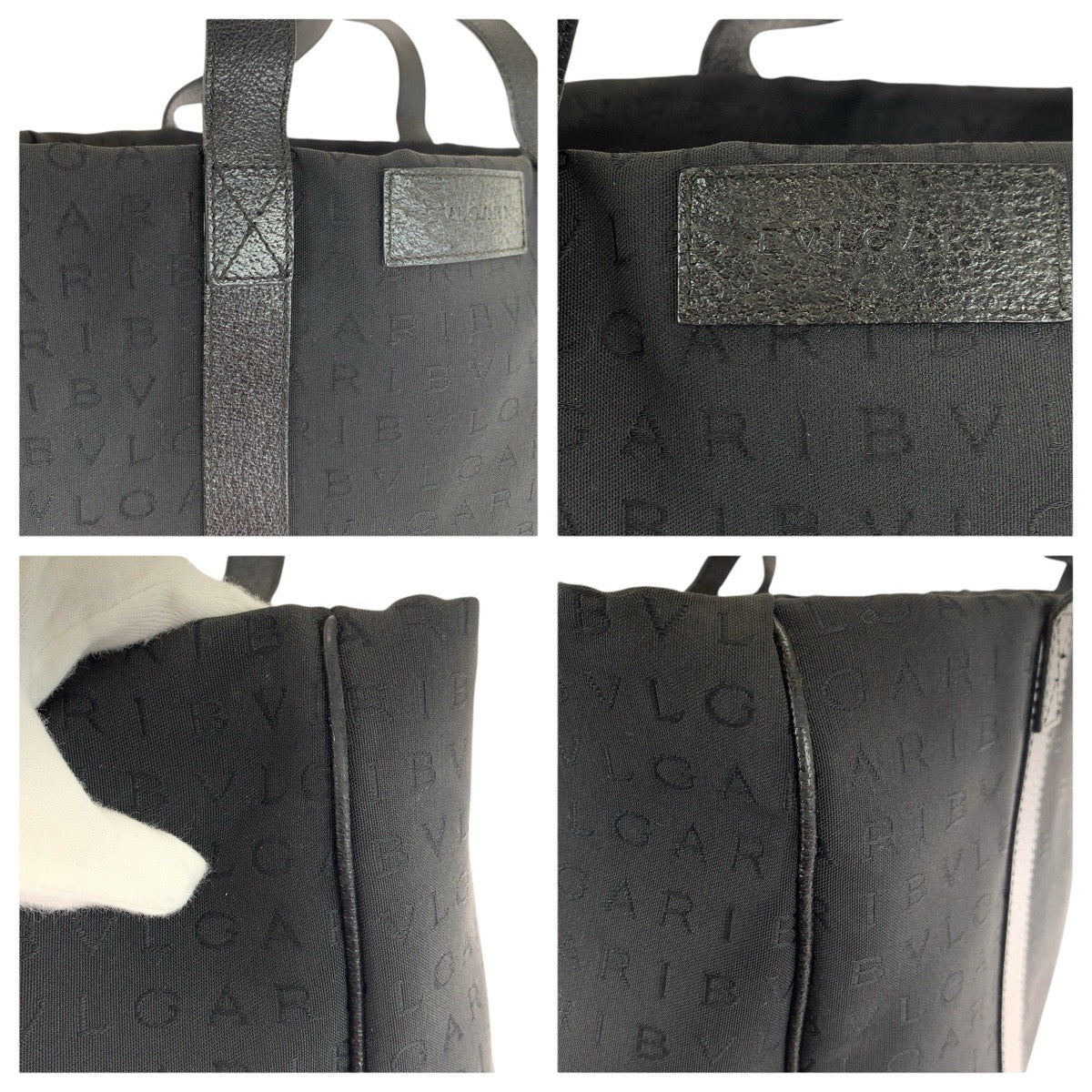 22685
BVLGARI ブルガリ ロゴマニア ブラック 黒 キャンバス / レザー ハンドバッグ ショルダーバッグ レディース ABP21