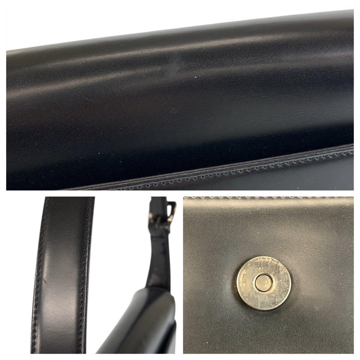 22687
Givenchy ジバンシー ブラック 黒 レザー ショルダーバッグ レディース A28