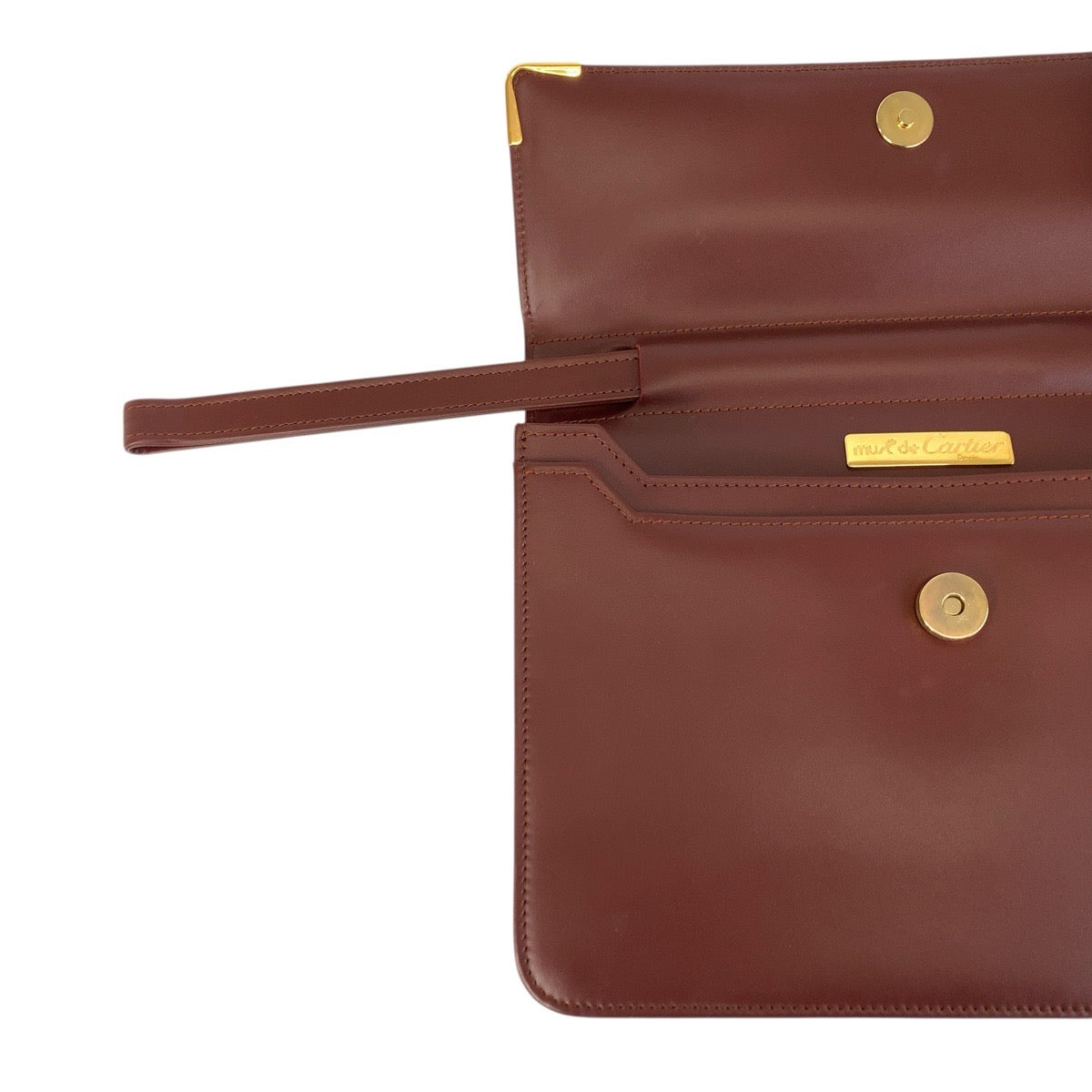 22688
CARTIER カルティエ ヴィンテージ マストライン ボルドー ゴールド金具 レザー クラッチバッグ セカンドバッグ メンズ AB15