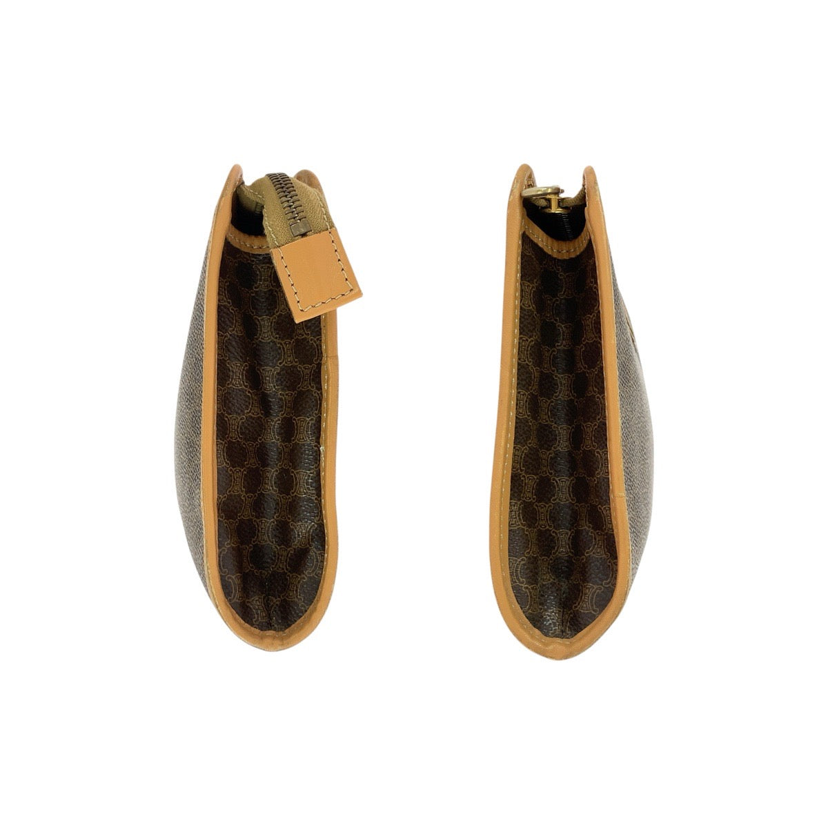 22689
CELINE Macadam Brown Gold Hardware PVC / Leather Second Bag Clutch Bag Men's AB15