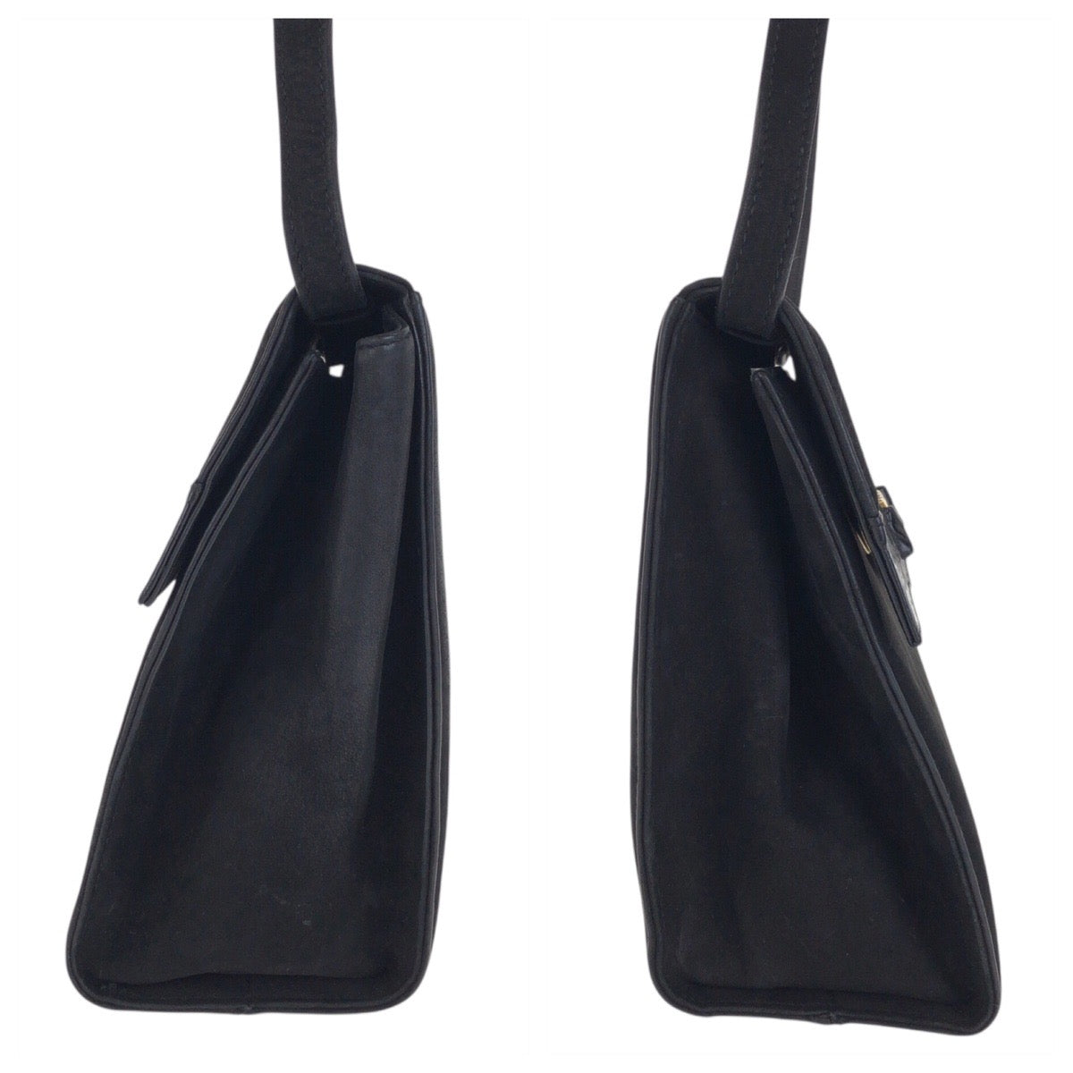 22690
Salvatore Ferragamo サルヴァトーレフェラガモ ガンチーニ 型押し ブラック 黒 ゴールド金具 スウェード BA213648 ショルダーバッグ ポシェット レディース AB15