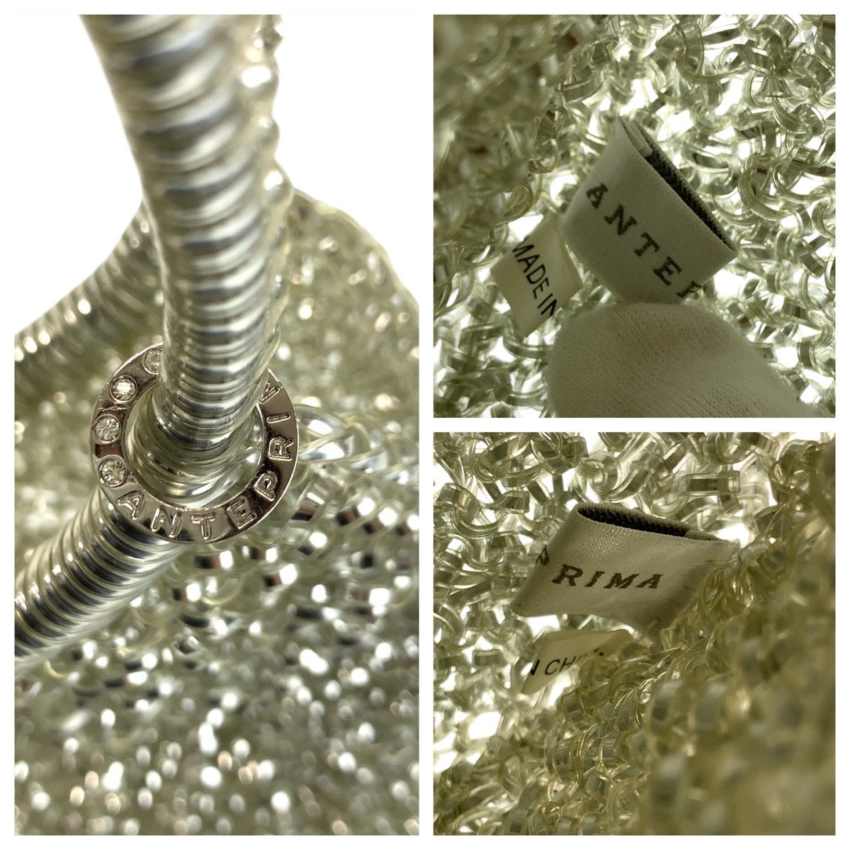 22692
ANTEPRIMA アンテプリマ スタンダード ラウンド シルバー PVC ハンドバッグ レディース ABP15