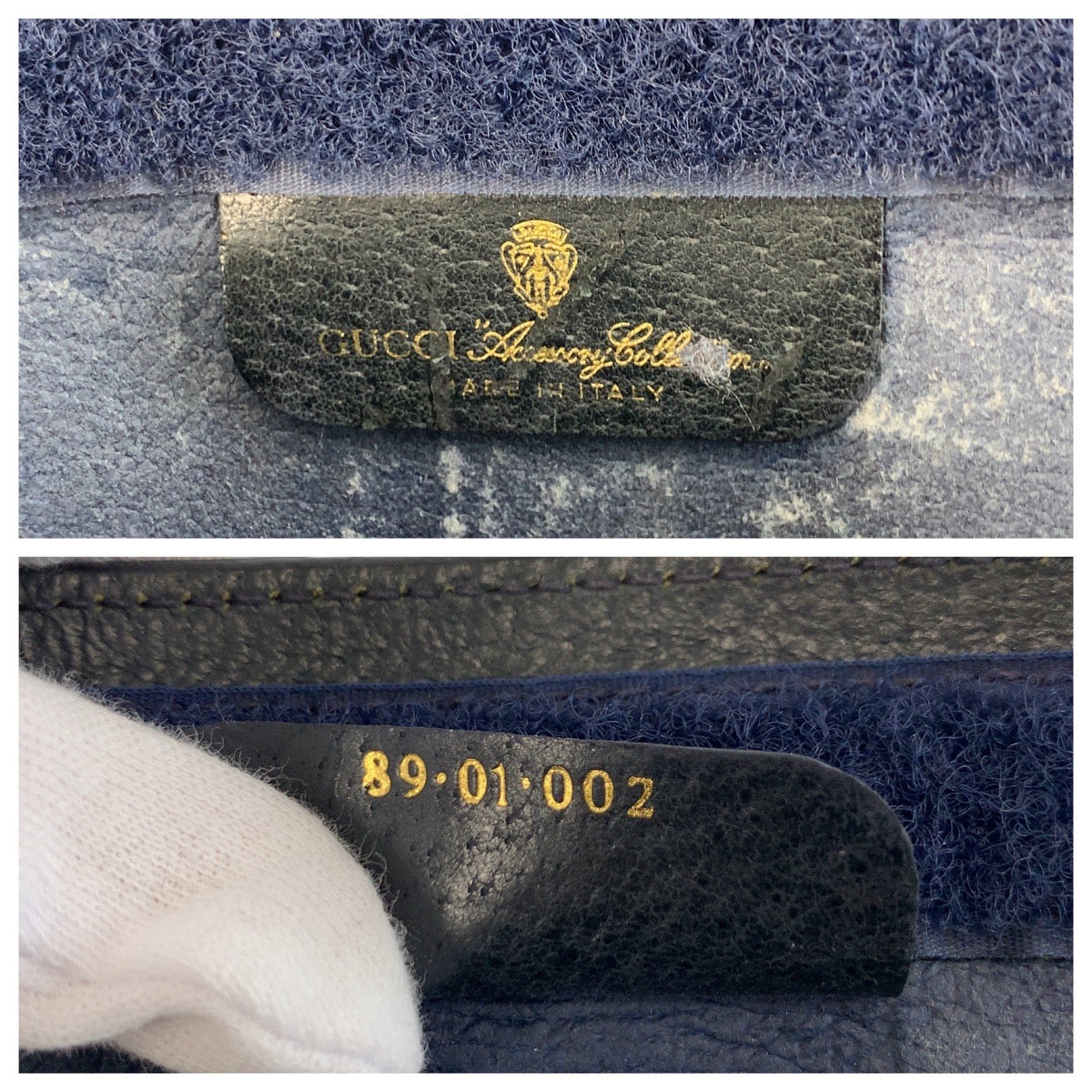 22693
GUCCI グッチ ヴィンテージ シェリーライン グレー ネイビー GGスプリームキャンバス / レザー 89 01002 クラッチバッグ セカンドバッグ メンズ AB21