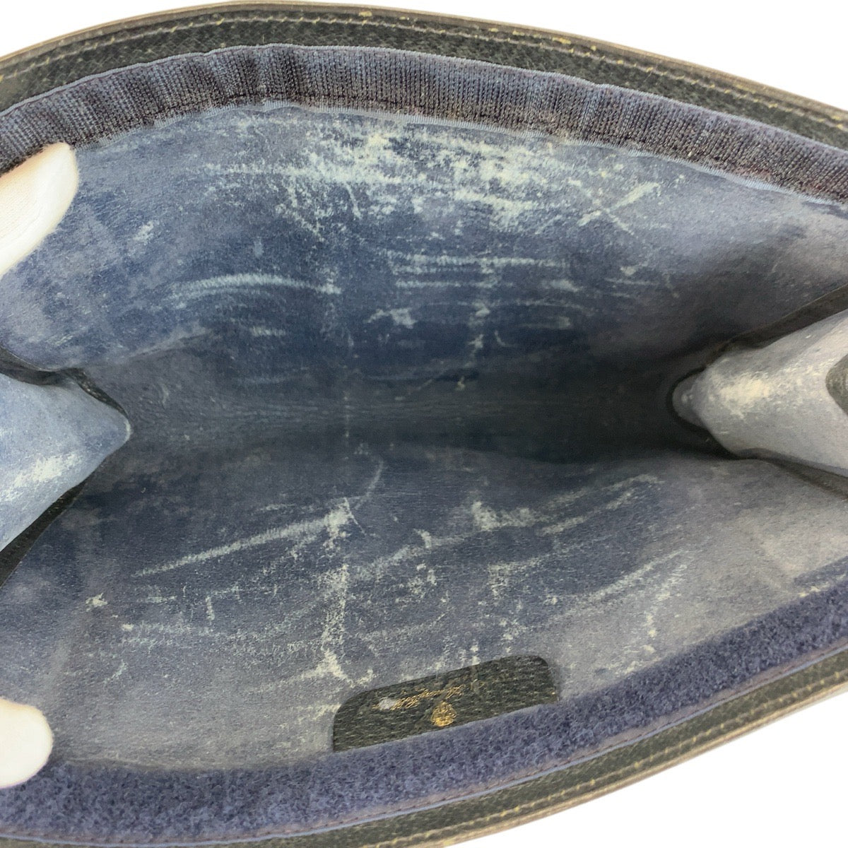 22693
GUCCI グッチ ヴィンテージ シェリーライン グレー ネイビー GGスプリームキャンバス / レザー 89 01002 クラッチバッグ セカンドバッグ メンズ AB21