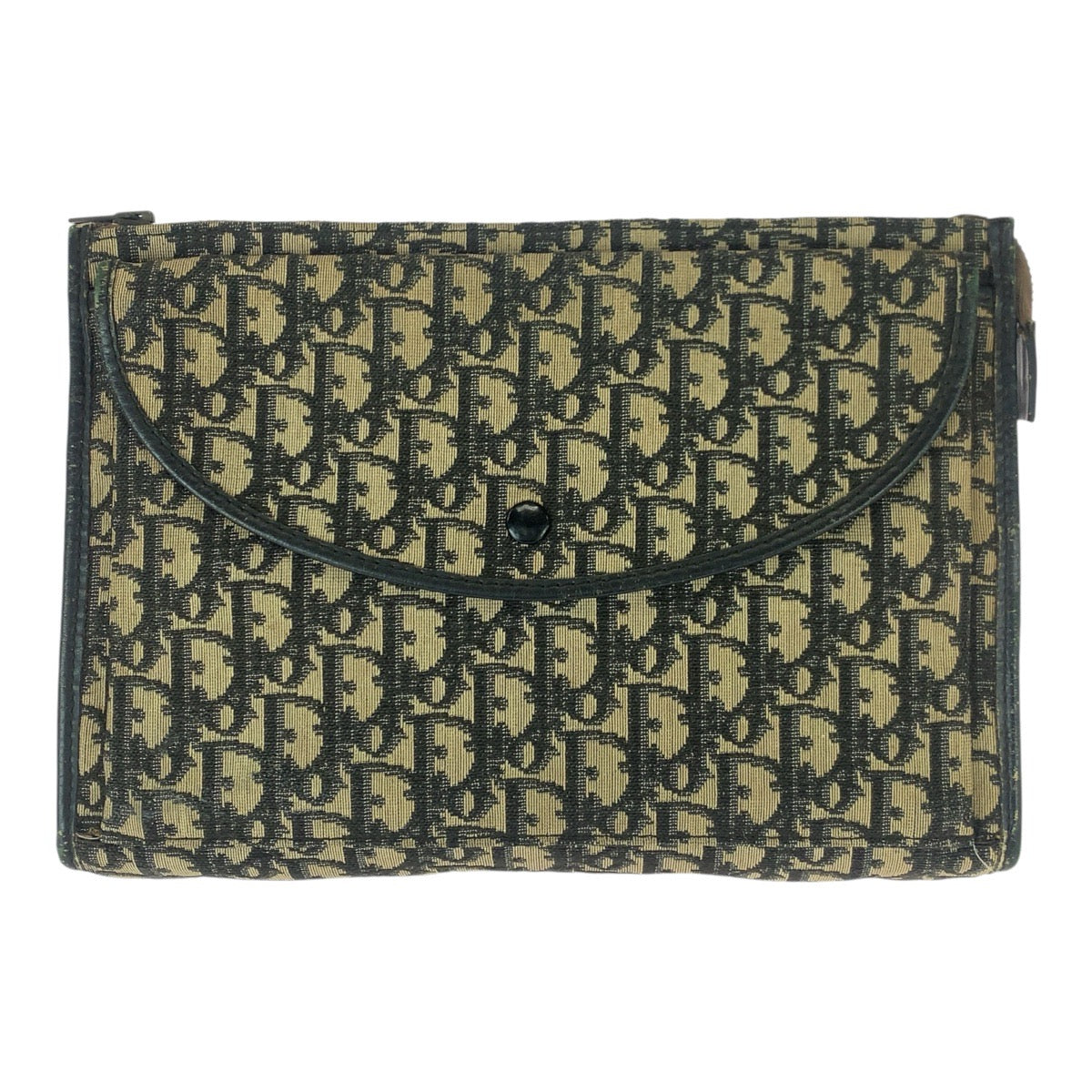 22694
Christian Dior クリスチャンディオール ヴィンテージ トロッター ベージュ ブラック ゴールド金具 キャンバス / レザー セカンドバッグ クラッチバッグ レディース AB14