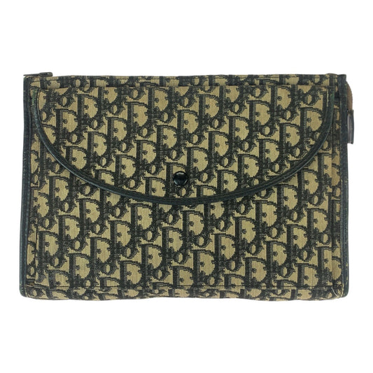 22694
Christian Dior クリスチャンディオール ヴィンテージ トロッター ベージュ ブラック ゴールド金具 キャンバス / レザー セカンドバッグ クラッチバッグ レディース AB14