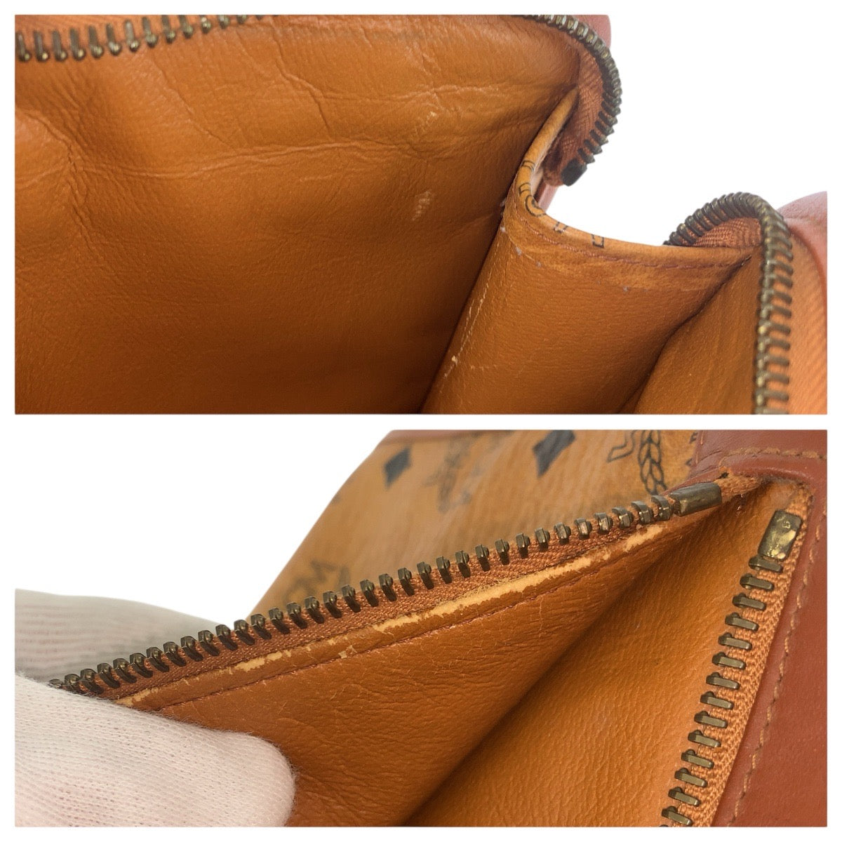 22698
MCM エム シー エム ヴィンテージ ヴィセトス ブラウン キャメル ゴールド金具 PVC / レザー セカンドバッグ クラッチバッグ メンズ AB9