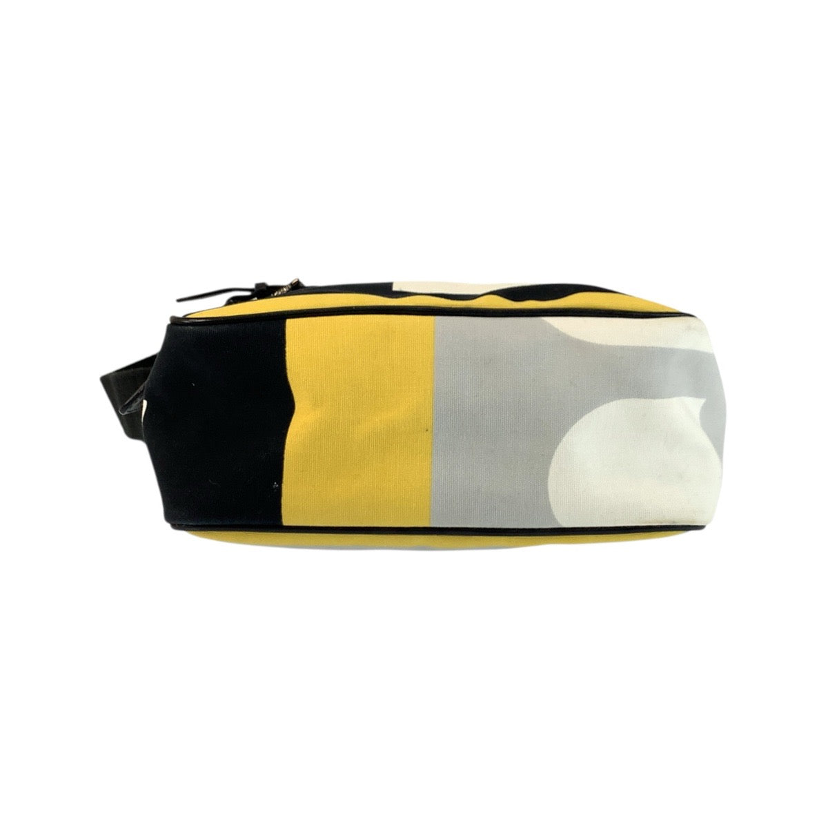 22699
BALLY バリー ビジーB ブラック イエロー グレー シルバー金具 レザー / キャンバス ショルダーバッグ ポシェット メンズ AB14