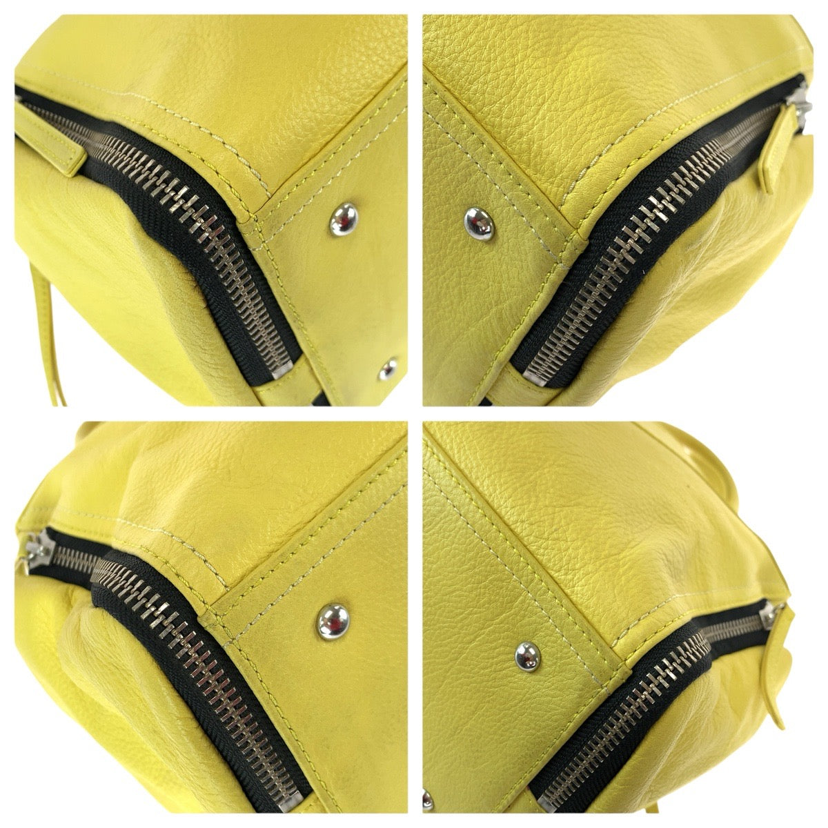 22701
DIESEL ディーゼル レ ジッパー 2way イエロー ブラック シルバー金具 レザー ショルダーバッグ トートバッグ レディース ABP15