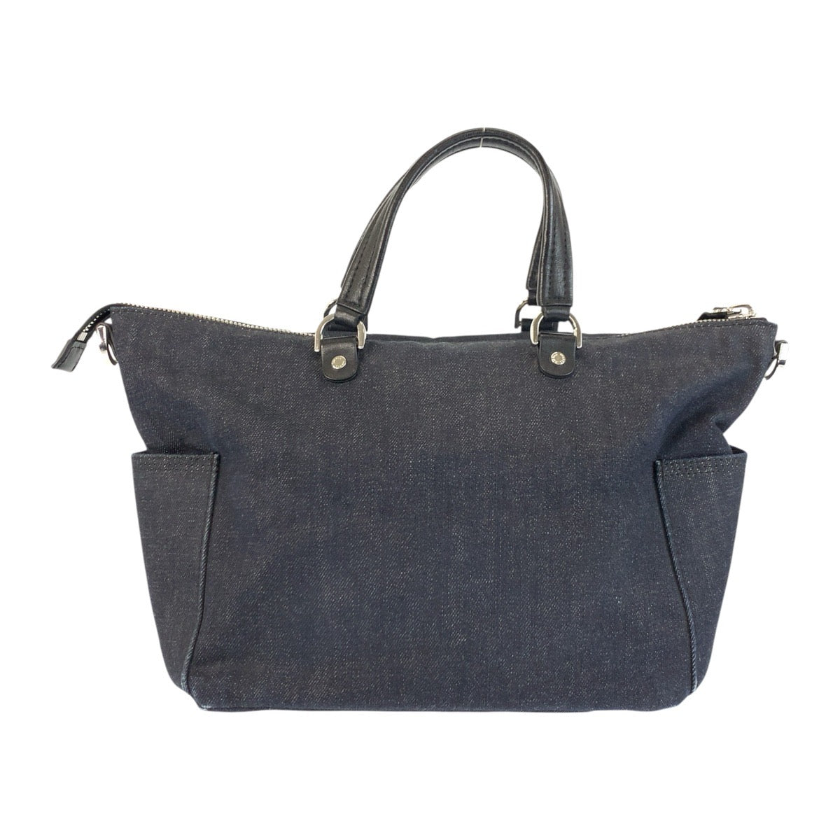22702
DIESEL Black Silver Hardware Canvas RN93243 Handbag Shoulder Bag 2-Way Women's AB12
