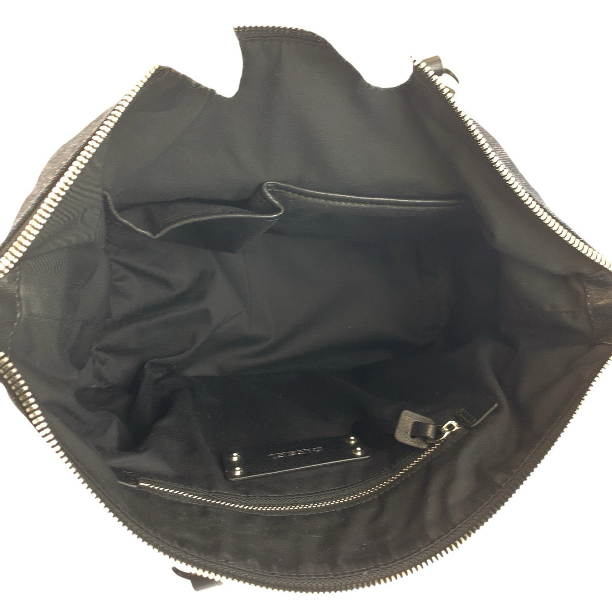 22702
DIESEL Black Silver Hardware Canvas RN93243 Handbag Shoulder Bag 2-Way Women's AB12