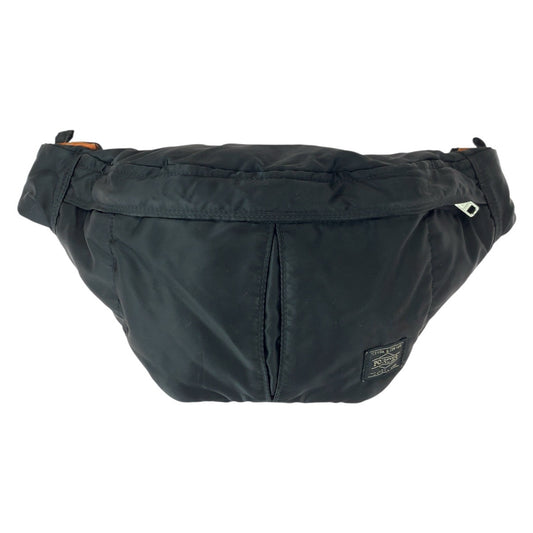 22703
PORTER ポーター タンカー ブラック 黒 シルバー金具 ナイロン ボディバッグ ウエストポーチ バムバッグ メンズ ABP9