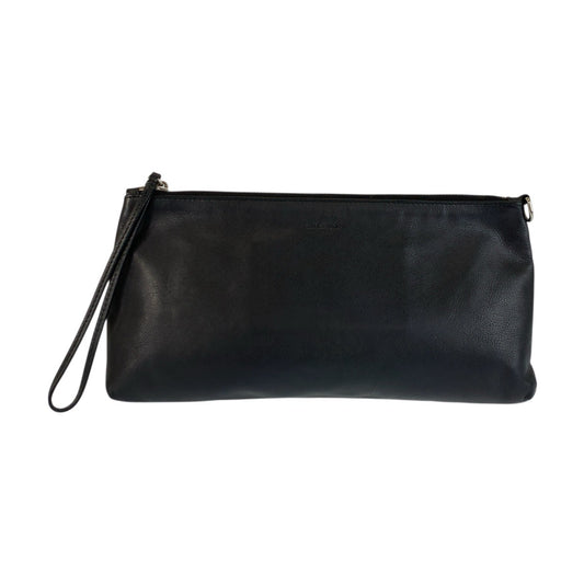 22704
JIL SANDER ジルサンダー ブラック 黒 シルバー金具 レザー クラッチバッグ セカンドバッグ メンズ ABP14