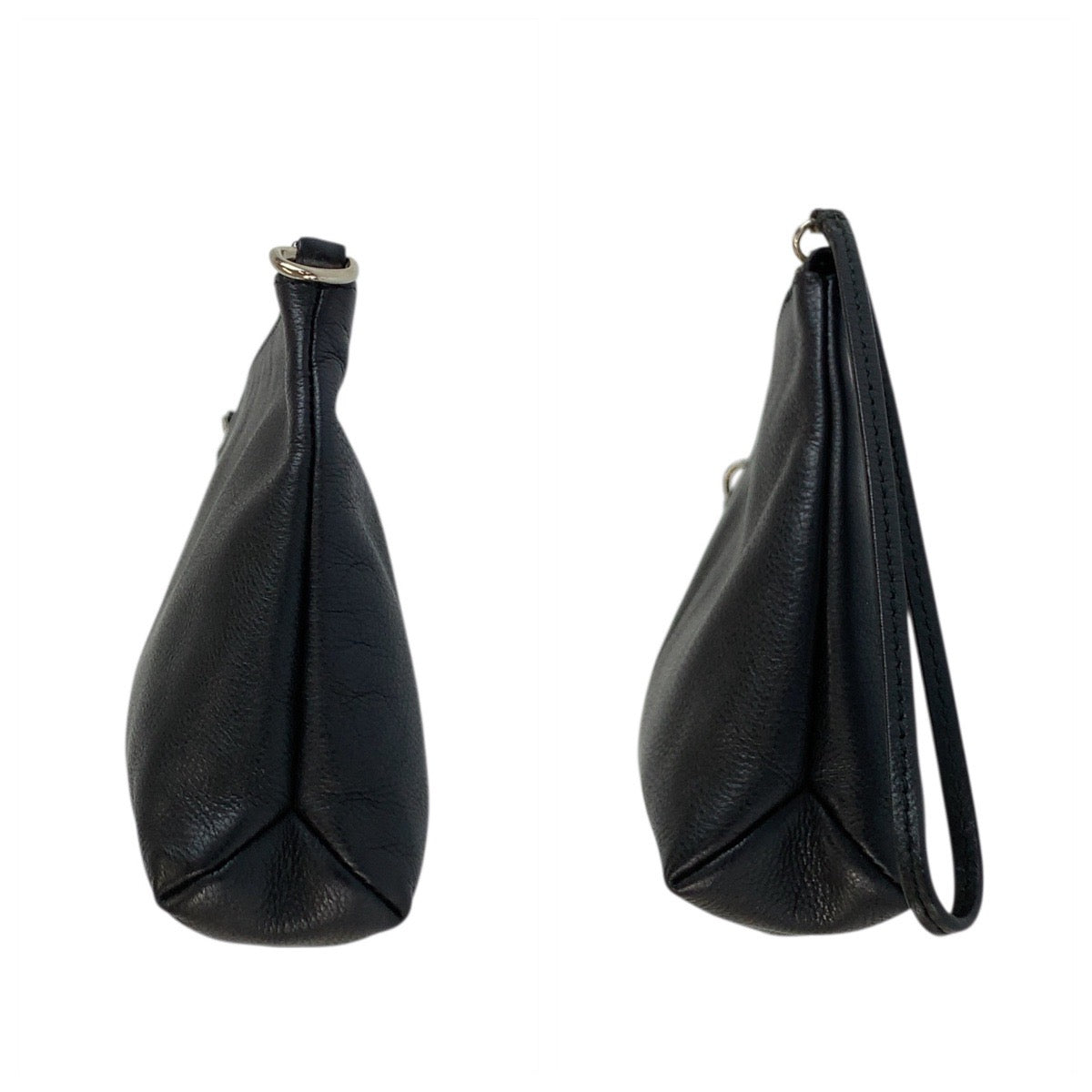 22704
JIL SANDER ジルサンダー ブラック 黒 シルバー金具 レザー クラッチバッグ セカンドバッグ メンズ ABP14