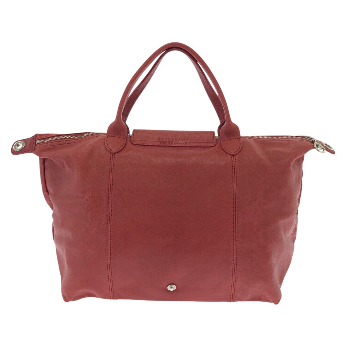 22706
Longchamp Le Pliage Cuir 2-Way Red Silver Hardware Leather 1515737545 Shoulder Bag Tote Bag Ladies AB9
