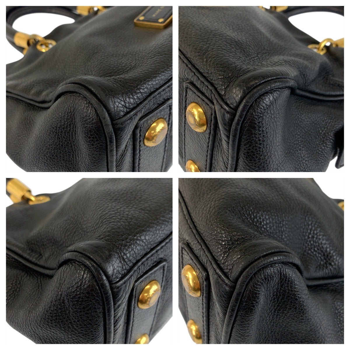 22707
MARC JACOBS マークジェイコブス ブラック 黒 ゴールド金具 レザー M3PE134 ハンドバッグ レディース AB9