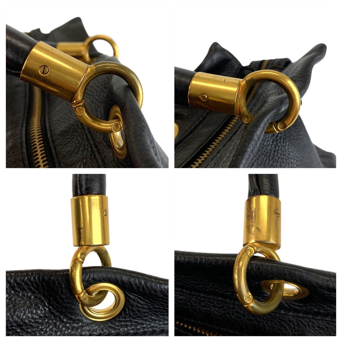 22707
MARC JACOBS マークジェイコブス ブラック 黒 ゴールド金具 レザー M3PE134 ハンドバッグ レディース AB9